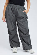 Grey Parachute Cargo Pants